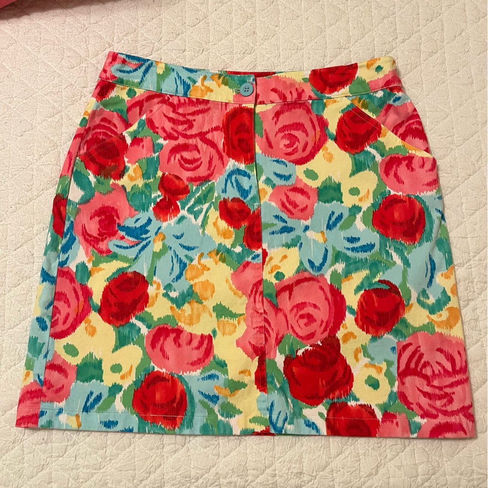 Talbots Multicolor Floral Skirt